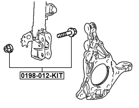 0198-012-KIT - SUSPENSION ARM BOLT W/ WASHER REPAIR KIT