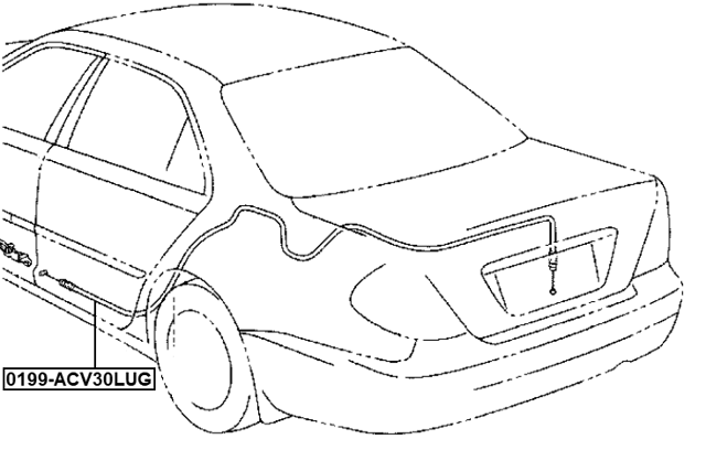 0199-ACV30LUG - CABLE ASSEMBLY TAILGATE LOCK CONTROL