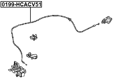 0199-HCACV51 - CABLE ASSEMBLY HOOD LOCK CONTROL