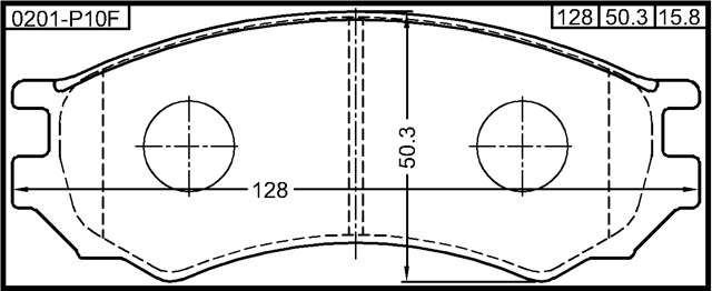 0201-P10F - PAD KIT, DISC BRAKE, FRONT