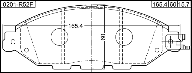 0201-R52F - PAD KIT, DISC BRAKE, FRONT