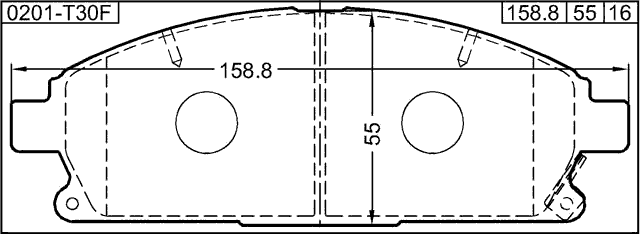 0201-T30F - PAD KIT, DISC BRAKE, FRONT