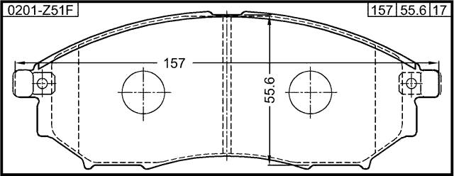 0201-Z51F - PAD KIT, DISC BRAKE, FRONT