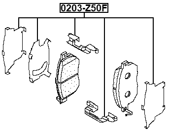0203-Z50F - DISC BRAKE CLIP SET