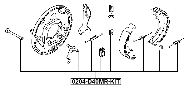 0204-D40MR-KIT - BRAKE SHOE FITTING KIT