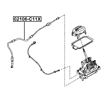 02106-C11X - TRANSMISSION GEAR CHANGE CABLE