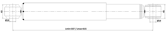 02110-010R - REAR SHOCK ABSORBER OIL MONO TUBE