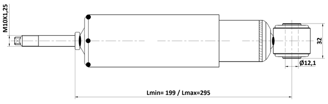 02110-011F - FRONT SHOCK ABSORBER OIL.MONO TUBE