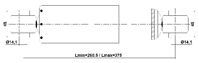 02110-019R - REAR SHOCK ABSORBER GAS.TWIN TUBE