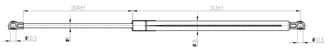 02117-004 - BOOT GAS STRUT L536/410N