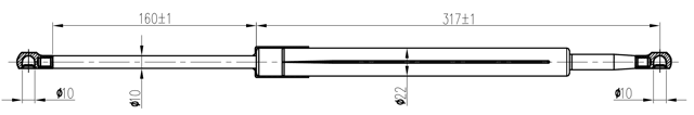02117-005 - BOOT GAS STRUT L496/830N