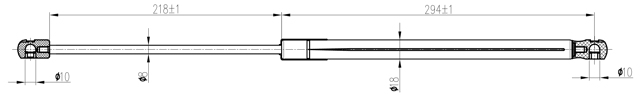 02117-008 - BOOT GAS STRUT L530/425N