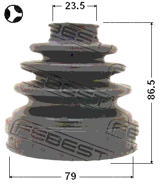 0215-071T - BOOT INNER CV JOINT KIT 79X86.5X23.5