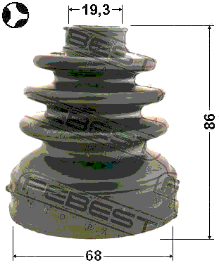 0215-E11ATT - BOOT INNER CV JOINT KIT 68X86X19.3
