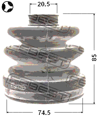 0215-EP16T - BOOT INNER CV JOINT KIT 74.5X85X20.5