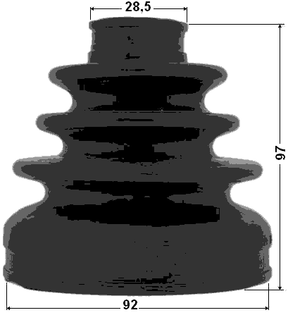 0215-R51R37 - BOOT INNER CV JOINT KIT 92X97X28.5