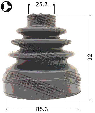 0215-R51T - BOOT INNER CV JOINT KIT 85.3X92X25.3