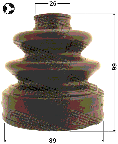 0215-Z50T - BOOT INNER CV JOINT KIT 89X99X26
