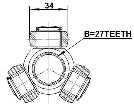 0216-F50 - TRIPOD JOINT 27X34