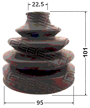 0217-C24 - BOOT OUTER CV JOINT KIT 95X101X22.5