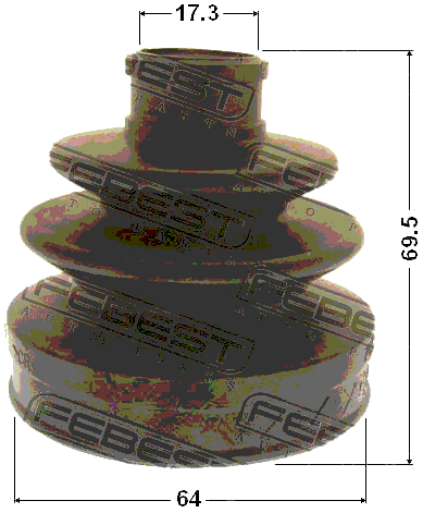 0217-J10R - BOOT OUTER CV JOINT KIT 64X69.5X17.3