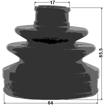 0217-Z50R - BOOT OUTER CV JOINT KIT 64X65.5X17