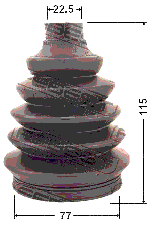 0217P-N16 - BOOT OUTER CV JOINT KIT PVC 77X117X22.5