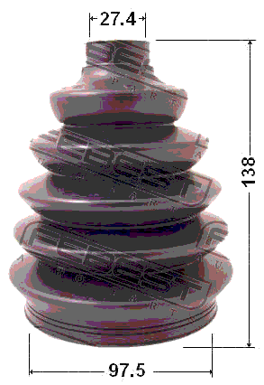 0217P-R51 - BOOT OUTER CV JOINT KIT PVC 97.5X138X27.4