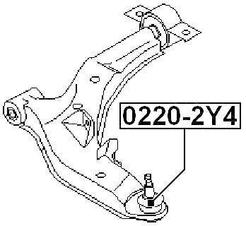 0220-2Y4 - BALL JOINT FRONT LOWER ARM