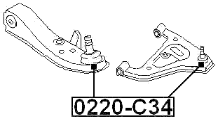 0220-C34 - BALL JOINT FRONT LOWER ARM
