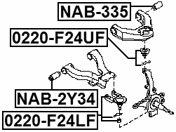 0220-F24UF - BALL JOINT FRONT UPPER ARM