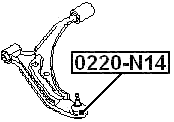 0220-N14 - BALL JOINT FRONT LOWER ARM