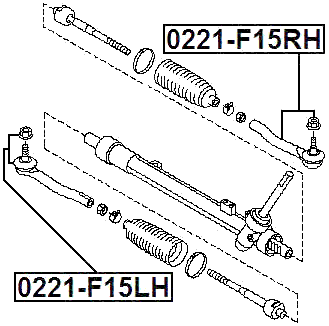 0221-F15LH - STEERING TIE ROD END LEFT