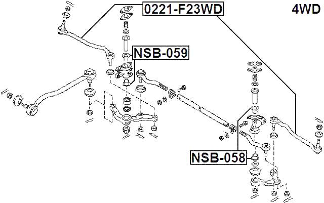 0221-F23WD - STEERING TIE ROD END
