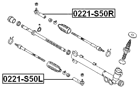 0221-S50L - STEERING TIE ROD END RIGHT