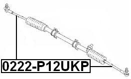 0222-P12UKP - STEERING TIE ROD M18X1.5/M12X1.25