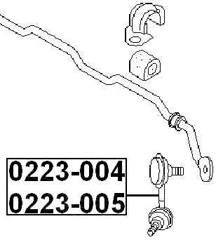 0223-005 - FRONT LEFT STABILIZER LINK / SWAY BAR LINK