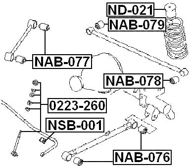 0223-260 - REAR STABILIZER LINK
