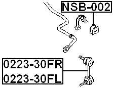 0223-30FL - FRONT LEFT STABILIZER LINK / SWAY BAR LINK