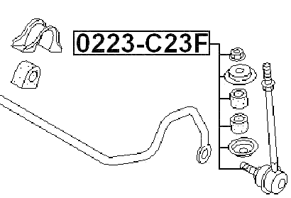 0223-C23F - FRONT STABILIZER LINK / SWAY BAR LINK