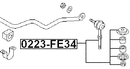 0223-FE34 - FRONT STABILIZER LINK / SWAY BAR LINK