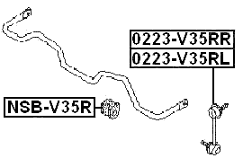0223-V35RR - REAR RIGHT STABILIZER LINK
