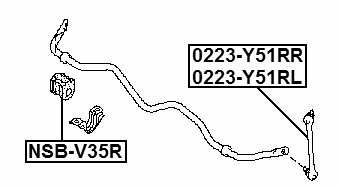 0223-Y51RL - REAR LEFT STABILIZER LINK