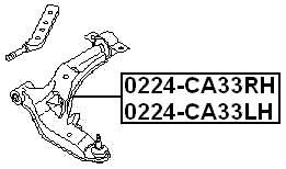 0224-CA33LH - LEFT FRONT ARM