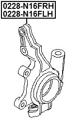 0228-N16FLH - STEERING KNUCKLE LEFT