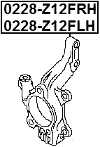 0228-Z12FLH - STEERING KNUCKLE LEFT