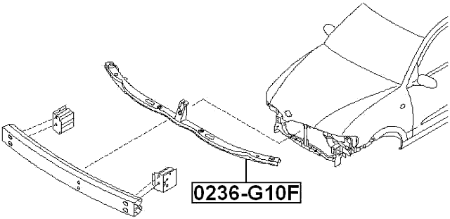 0236-G10F - RETAINER FRONT BUMPER