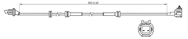 02606-018 - ABS SENSOR REAR LEFT