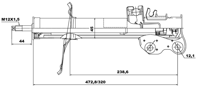 02666689FR - SHOCK ABSORBER FRONT RIGHT