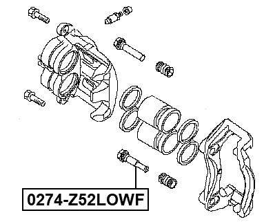 0274-Z52LOWF - FRONT CALIPER SLIDE PIN